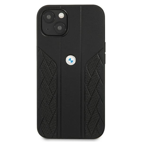 Etui BMW BMHCP13SRSPPK iPhone 13 mini 5,4&quot; czarny/black hardcase Leather Curve Perforate