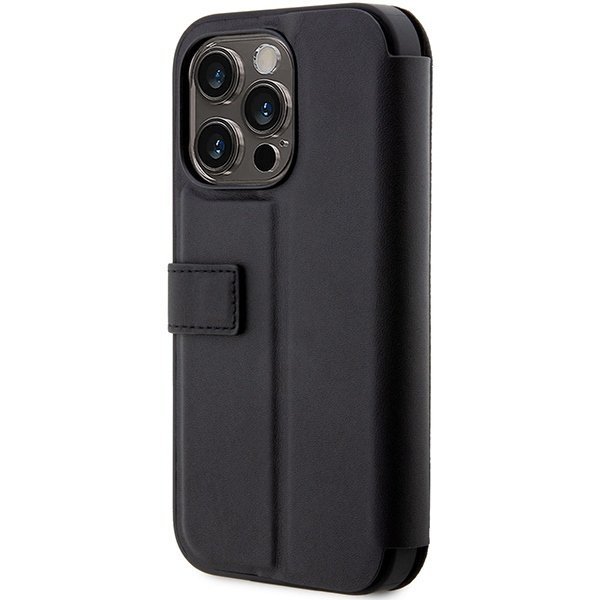 Etui BMW BMBKP14X22RVSK iPhone 14 Pro Max 6,7&quot; czarny/black bookcase Leather Stamp Blue Lines