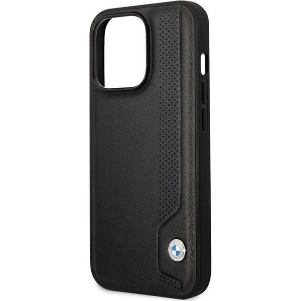Etui BMW BMHCP14X22RBDK iPhone 14 Pro Max 6,7&quot; czarny/black hardcase Leather Blue Dots