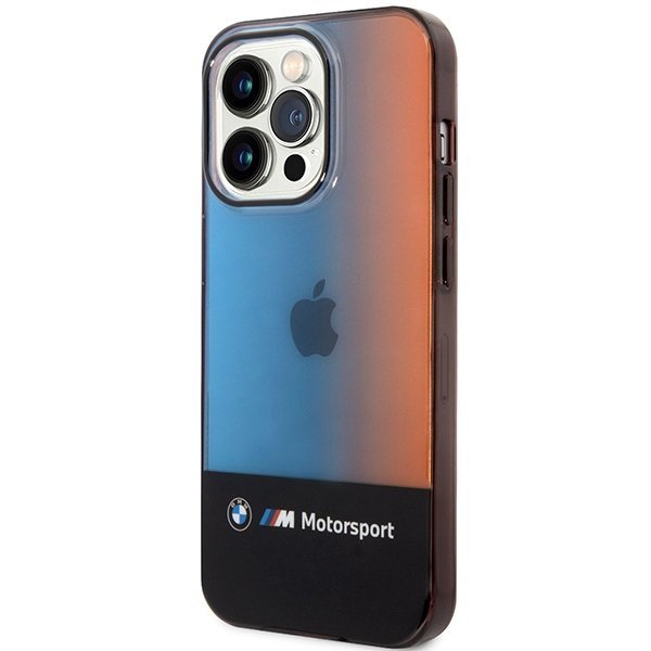 Etui BMW BMHCP14L22HMGK iPhone 14 Pro 6,1&quot; czarny/black Half Tricolor