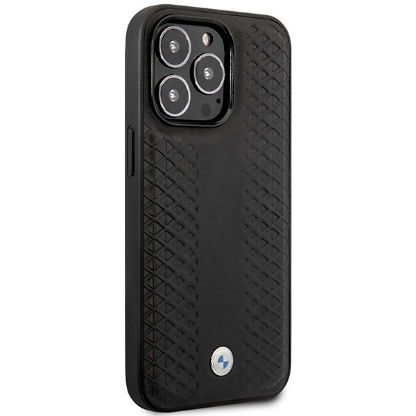 Etui BMW BMHMP14L22RFGK iPhone 14 Pro 6,1&quot; czarny/black Leather Diamond Pattern MagSafe