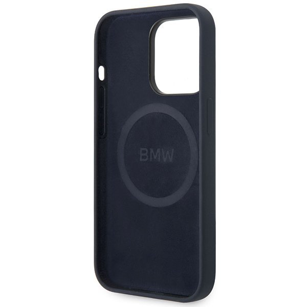Etui BMW BMHMP14XSILNA iPhone 14 Pro Max 6,7&quot; granatowy/navy Silicone Metal Logo MagSafe