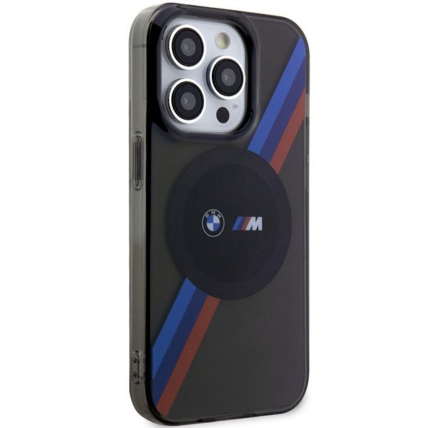 Etui BMW BMHMP14XHDTK iPhone 14 Pro Max 6,7&quot; szary/grey hardcase Tricolor Stripes MagSafe