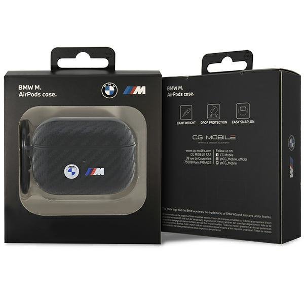 BMW BMAP2WMPUCA2 AirPods Pro 2 (2022/2023) cover czarny/black Carbon Double Metal Logo