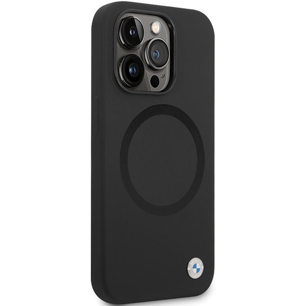 BMW BMHMP14LSILBK2 iPhone 14 Pro 6.1&quot; czarny/black Signature Liquid Silicone MagSafe