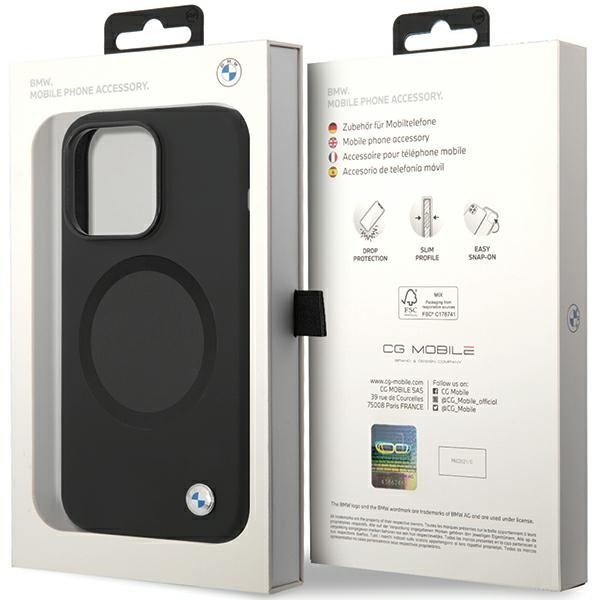 BMW BMHMP14XSILBK2 iPhone 14 Pro Max 6.7&quot; czarny/black Signature Liquid Silicone MagSafe