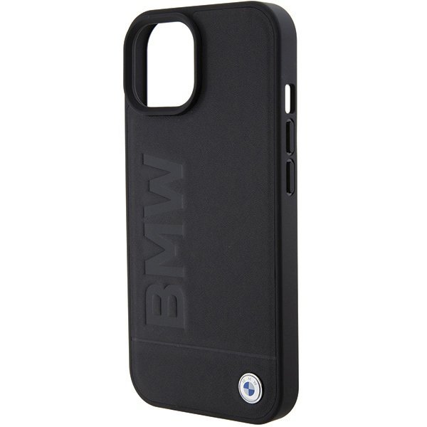 BMW BMHCP15SSLLBK iPhone 15 / 14 / 13 6.1&quot; czarny/black Leather Hot Stamp