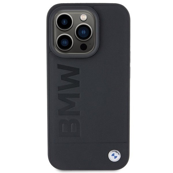 BMW BMHCP15XSLLBK iPhone 15 Pro Max 6.7&quot;czarny/black Leather Hot Stamp