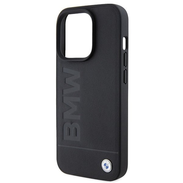 BMW BMHCP15XSLLBK iPhone 15 Pro Max 6.7&quot;czarny/black Leather Hot Stamp