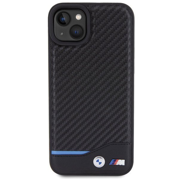 BMW BMHCP15M22NBCK iPhone 15 Plus / 14 Plus 6.7&quot; czarny/black Leather Carbon