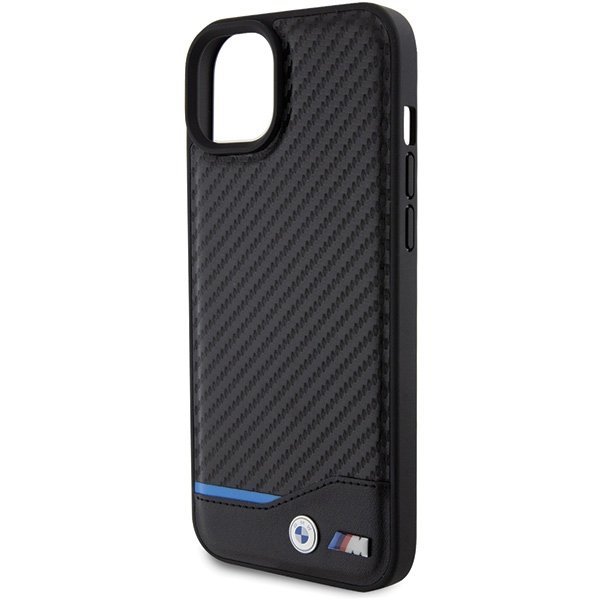 BMW BMHCP15M22NBCK iPhone 15 Plus / 14 Plus 6.7&quot; czarny/black Leather Carbon