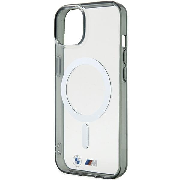 BMW BMHMP15SHCRS iPhone 15 / 14 / 13 6.1&quot; przezroczysty/transparent hardcase Silver Ring MagSafe