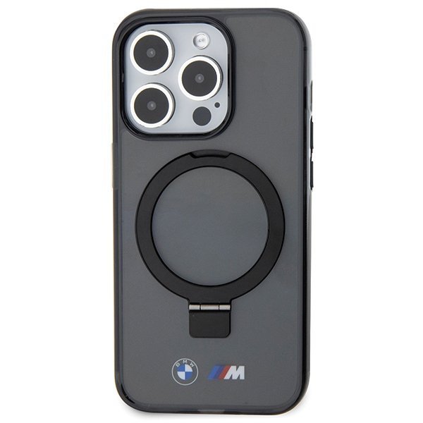 BMW BMHMP15XURSK iPhone 15 Pro Max 6.7&quot; czarny/black hardcase Ring Stand M Collection MagSafe