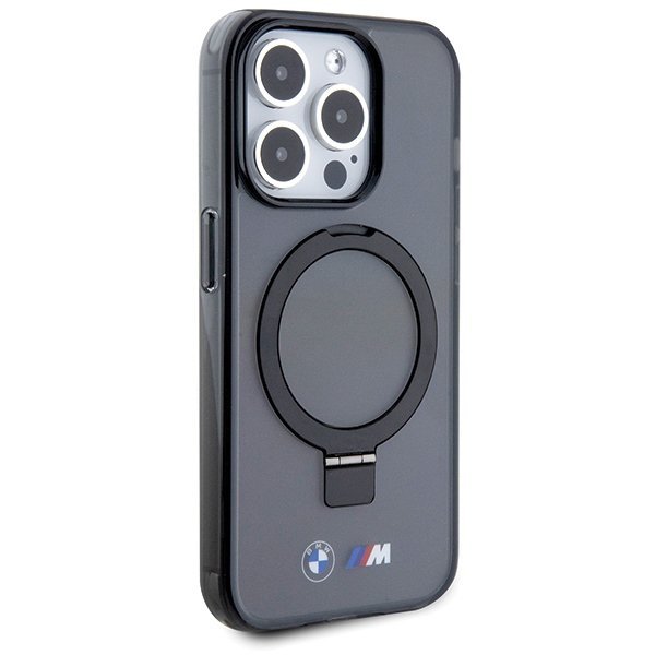 BMW BMHMP15XURSK iPhone 15 Pro Max 6.7&quot; czarny/black hardcase Ring Stand M Collection MagSafe