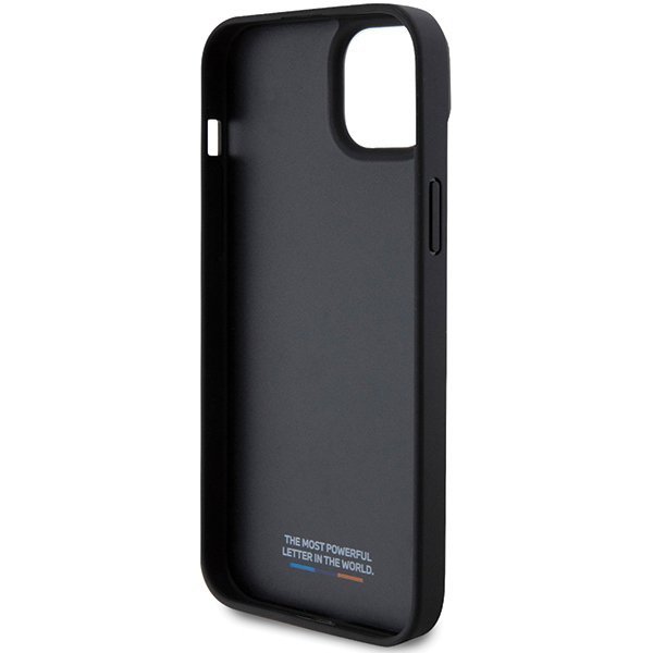BMW BMHCP15M23PUPVK iPhone 15 Plus / 14 Plus 6.7&quot; czarny/black hardcase Perforated Tricolor Line
