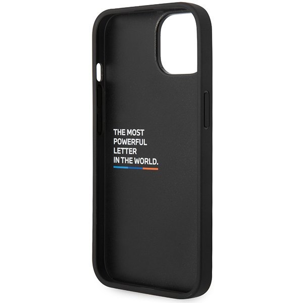 BMW BMHCP15S22PVTK iPhone 15 / 14 / 13 6.1&quot; czarny/black hardcase M Quilted Tricolor