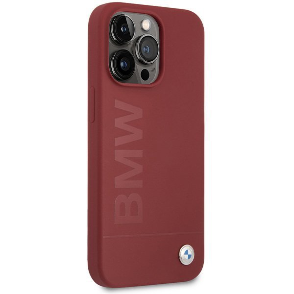 BMW BMHMP15XSLBLRE iPhone 15 Pro Max6.7&quot; czerwony/red hardcase Silicone Big Logo MagSafe