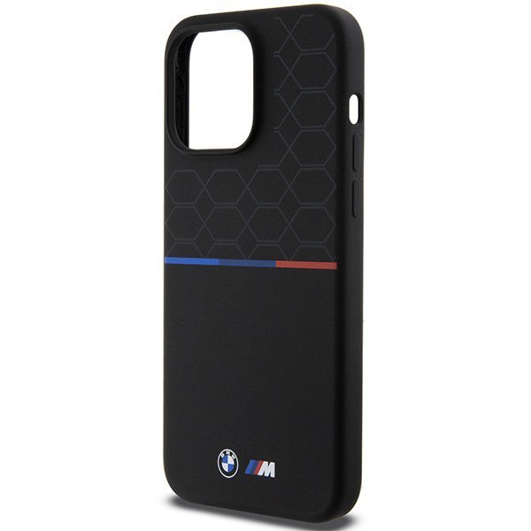 BMW BMHMP15X22SMPK iPhone 15 Pro Max 6.7&quot; czarny/black hardcase M Silicone Pattern MagSafe