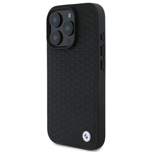 BMW BMHMP16X23RDDK iPhone 16 Pro Max 6.9&quot; czarny/black hardcase Sign Leather Diamond Metal Logo MagSafe