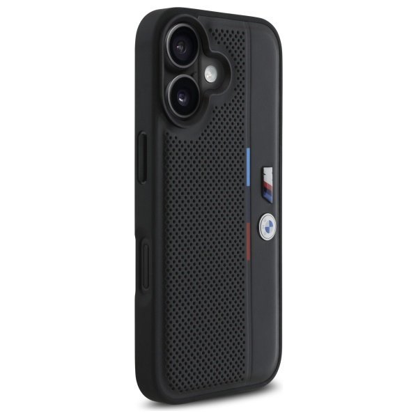 BMW BMHCP16S23PUPVK iPhone 16 6.1&quot;czarny/black hardcase M Perforated Tricolor Detail Line