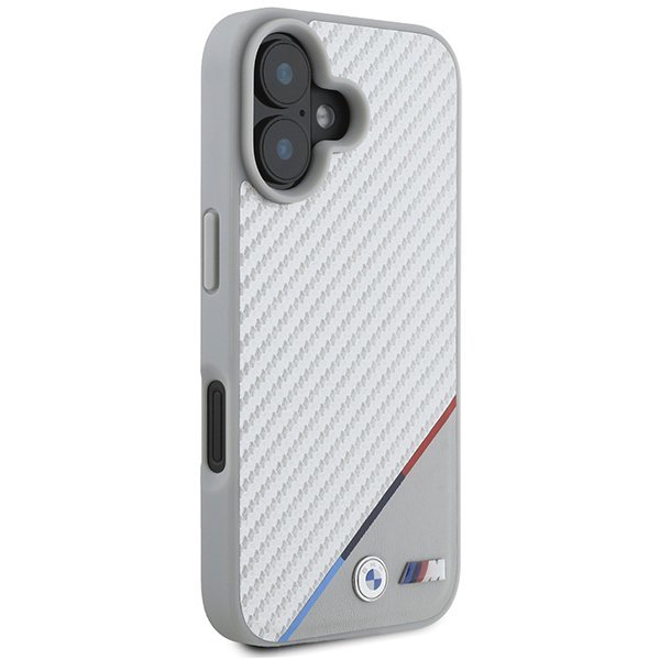 BMW BMHMP16S23PUDTS iPhone 16 6.1&quot; szary/grey hardcase M Carbon Tricolor Line MagSafe