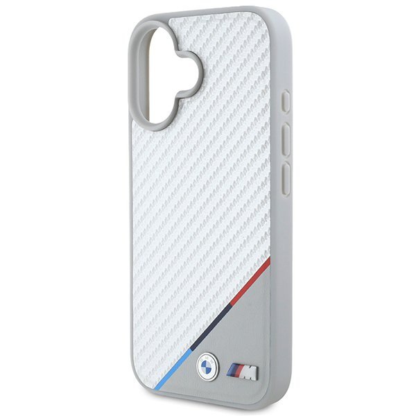 BMW BMHMP16S23PUDTS iPhone 16 6.1&quot; szary/grey hardcase M Carbon Tricolor Line MagSafe