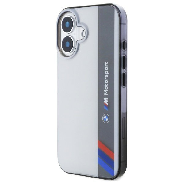 BMW BMHCP16M23HTFEG iPhone 16 Plus 6.7&quot;  szary/grey hardcase Motorsport IML Vertical Stripe