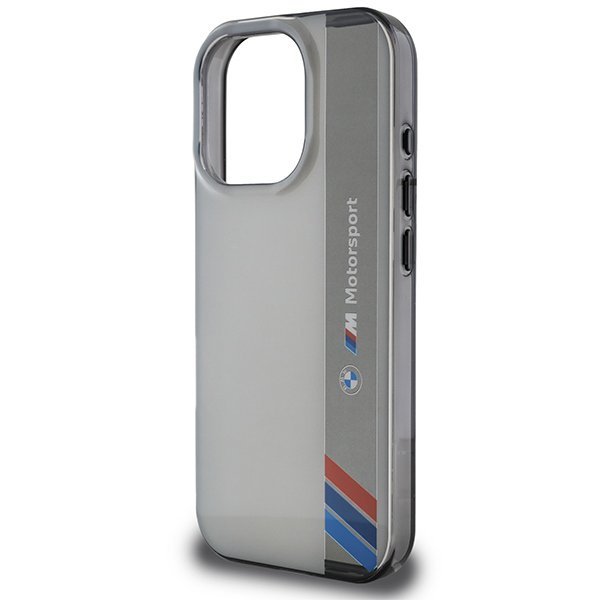 BMW BMHCP16L23HTFEG iPhone 16 Pro 6.3&quot;   szary/grey hardcase Motorsport IML Vertical Stripe
