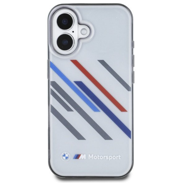 BMW BMHCP16S23HTRAG iPhone 16 6.1&quot;       szary/grey hardcase Motorsport IML Random Stripes