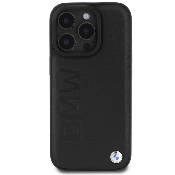 BMW BMHMP16XSLLBK iPhone 16 Pro Max 6.9&quot; czarny/black hardcase Leather Hot Stamp MagSafe