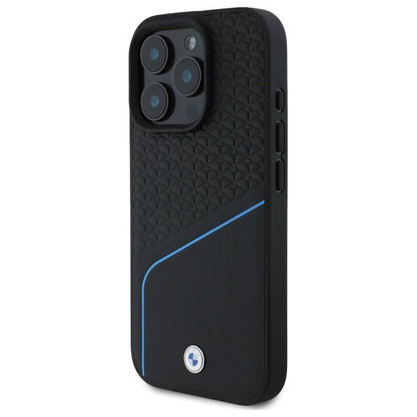 BMW BMHMP16X23RDCLK iPhone 16 Pro Max     6.9&quot; czarny/black hardcase Sign Leather Textured And Line MagSafe