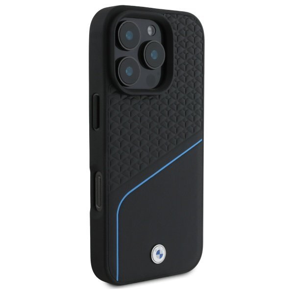 BMW BMHMP16X23RDCLK iPhone 16 Pro Max     6.9&quot; czarny/black hardcase Sign Leather Textured And Line MagSafe