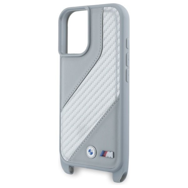 BMW BMHCP16S23PSCCG iPhone 16 6.1&quot;       szary/grey hardcase M Edition Carbon Stripe & Strap