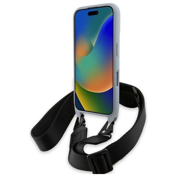 BMW BMHCP16L23PSCCG iPhone 16 Pro 6.3&quot;   szary/grey hardcase M Edition Carbon Stripe & Strap