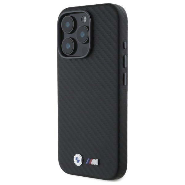 BMW BMHCP16X23PUFWC iPhone 16 Pro Max 6.9&quot; czarny/black hardcase Carbon Wrapped Metal