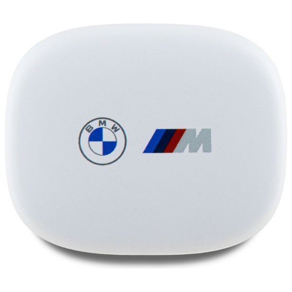 BMW słuchawki Bluetooth BMBEMIATP20LOH   TWS + stacja dokująca biały/white Printed Logos