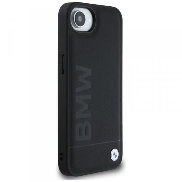 Etui BMW Leather Hot Stamp do iPhone 16e czarny