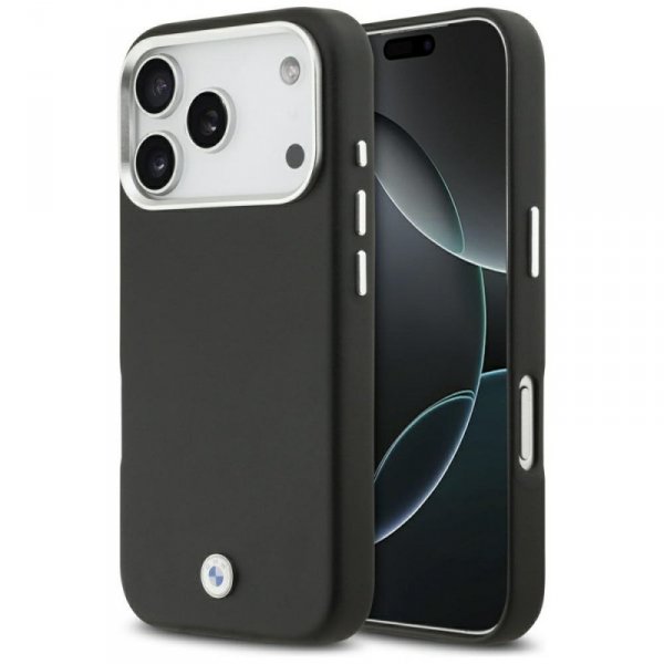 Etui BMW Sign Full Wrapped Metal MagSafe do iPhone 17 Pro czarny