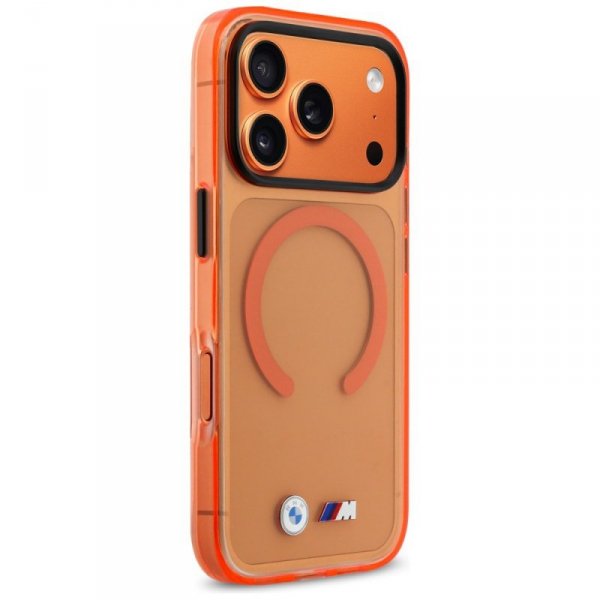 Etui BMW M IML Metal Logos MagSafe do    iPhone 17 Pro pomarańczowy