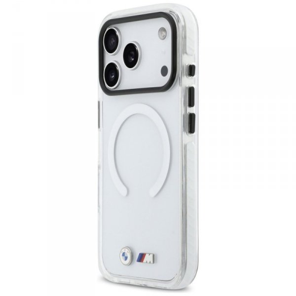 Etui BMW M IML Shockproof Metal Logos    MagSafe do iPhone 17 Pro przezroczysty