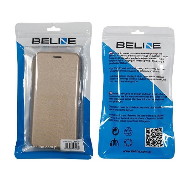 Beline Etui Book Magnetic Samsung A12/M12 złoty/gold