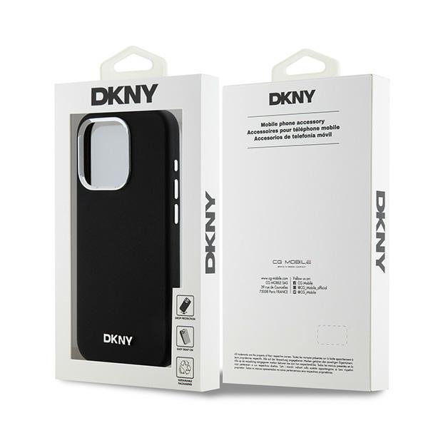 DKNY DKHMP14LSMCHLK iPhone 14 Pro 6.1&quot; czarny/black hardcase Liquid Silicone Small Metal Logo MagSafe