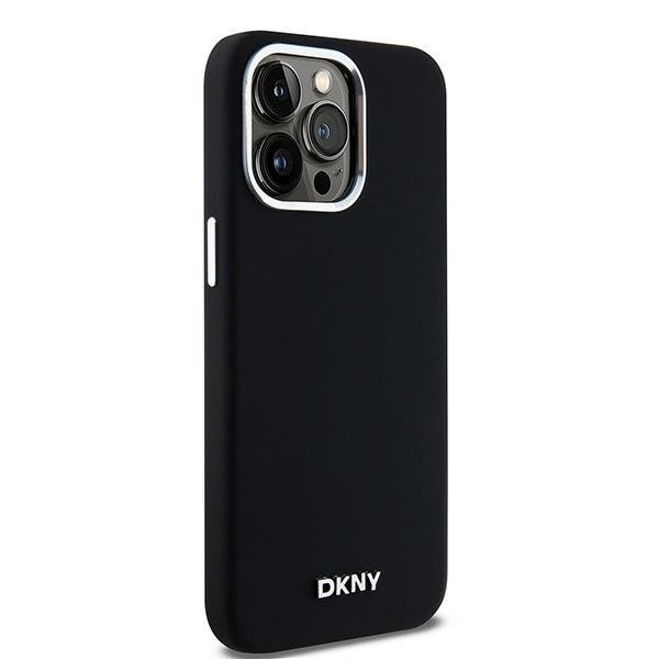 DKNY DKHMP15XSMCHLK iPhone 15 Pro Max 6.7&quot; czarny/black hardcase Liquid Silicone Small Metal Logo MagSafe