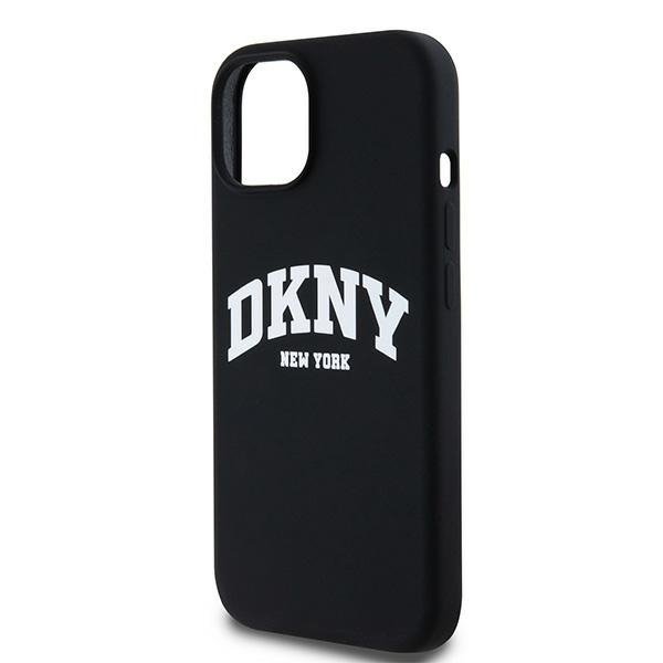 DKNY DKHMN61SNYACH iPhone 11 / Xr 6.1&quot;czarny/black hardcase Liquid Silicone White Printed Logo MagSafe