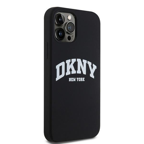 DKNY DKHMP12MSNYACH iPhone 12/12 Pro 6.1&quot; czarny/black hardcase Liquid Silicone White Printed Logo MagSafe