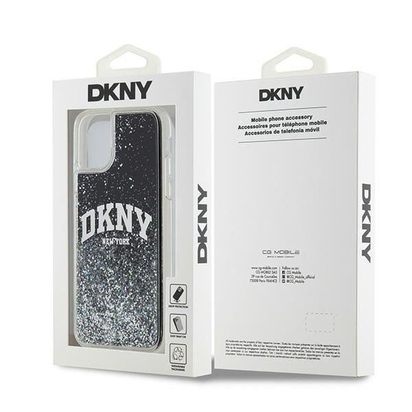 DKNY DKHCN61LBNAEK iPhone 11 / Xr 6.1&quot; czarny/black hardcase Liquid Glitter Big Logo