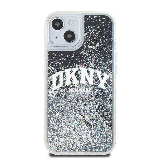 DKNY DKHCP14SLBNAEK iPhone 14 / 15 / 13 6.1&quot; czarny/black hardcase Liquid Glitter Big Logo