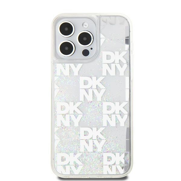 DKNY DKHCP15XLCPEPT iPhone 15 Pro Max 6.7&quot; biały/white hardcase Liquid Glitter Multilogo