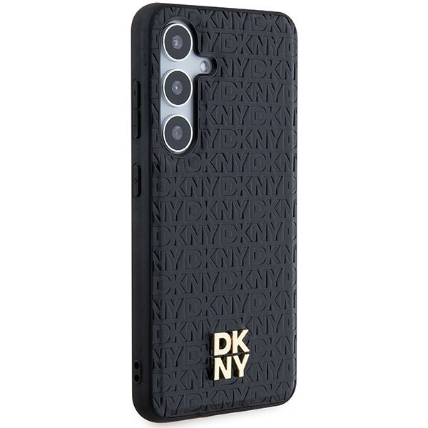 DKNY DKHMS24SPSHRPSK S24 S921czarny/black hardcase Leather Pattern Metal Logo MagSafe