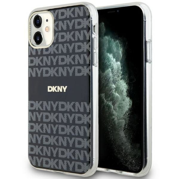 DKNY DKHMN61HRHSEK iPhone 11 / Xr6.1&quot; czarny/black hardcase IML Mono & Stripe MagSafe